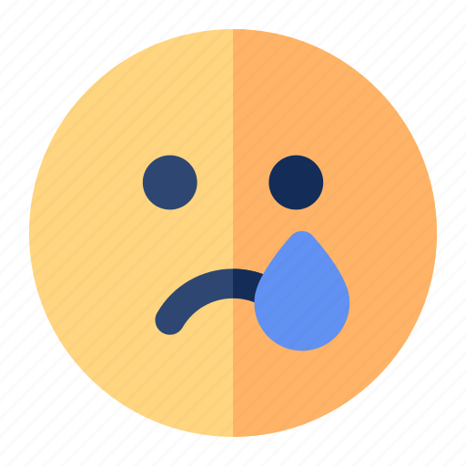 Cry, emoji, emoticon, expression, sad icon - Download on Iconfinder