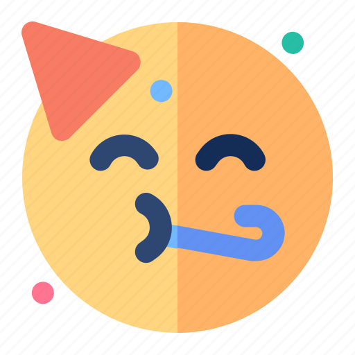 Emoji, emoticon, expression, partying, celebrate icon - Download on Iconfinder