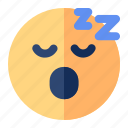 sleeping, emoji, emoticon, expression, tired