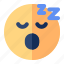 sleeping, emoji, emoticon, expression, tired 