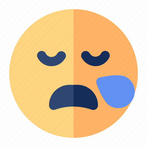 Sleepy, emoji, emoticon, expression, tired icon - Download on Iconfinder
