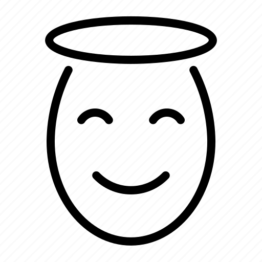 Angel, emoji, smileys, expression, emoticon, face, easter icon - Download on Iconfinder