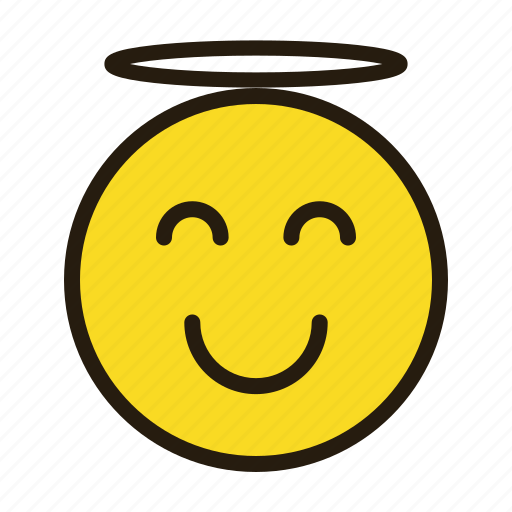 Angel, character, emoji, emoticon, face icon - Download on Iconfinder