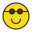 cool, emoji, emoticon, fun, glasses 