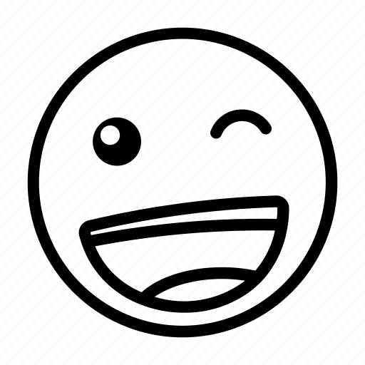 Wink, emoji, happy, fun icon - Download on Iconfinder