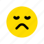 worry, disappointed, pensive, sad, emoji, smiiley, emoticon 