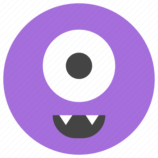 Alien, cyclops, emoticons, eye, holidays, monster, smiley icon - Download on Iconfinder
