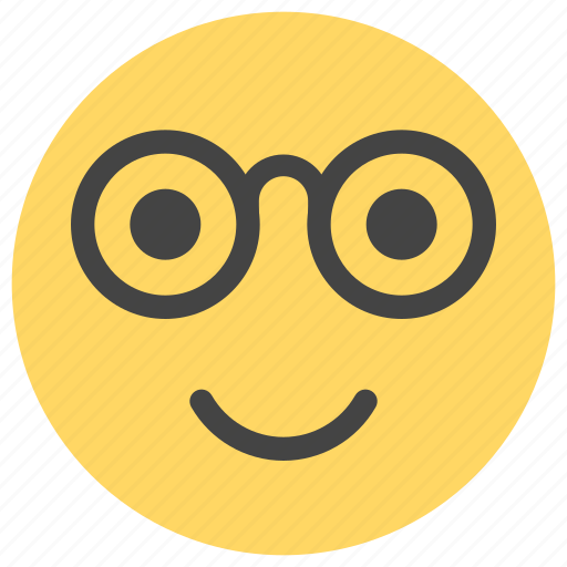 Cheerful, emoticons, geek, glasses, happy, nerdy, smiley icon - Download on Iconfinder