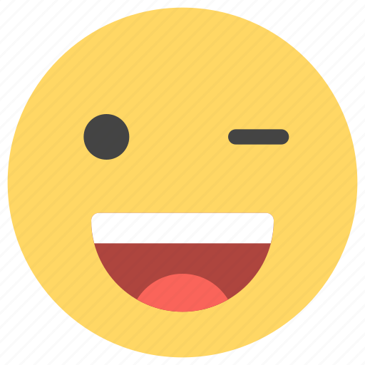 Cheerful, emoticons, happy, satisfied, smile, smiley, wink icon - Download on Iconfinder