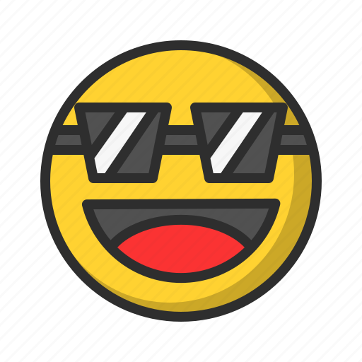 Smiley, emoji, cool, emoticon icon - Download on Iconfinder