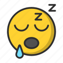 emoji, rest, sleeping, emoticon, sleep