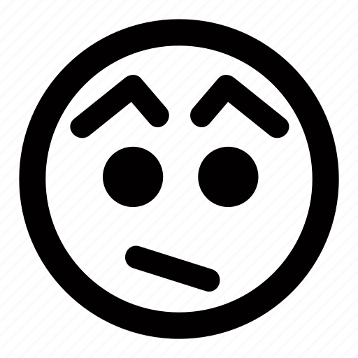 Emoticons, eyebrows, skeptical, smiley, unsure icon - Download on Iconfinder