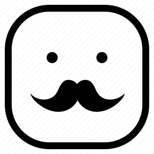 Emoji, emoticon, lips, mustache icon - Download on Iconfinder