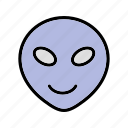 alien, emoticon, smiley 