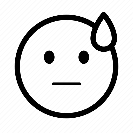 Emoticon, smiley, sweat, emoticons, expression, mood, smile icon - Download on Iconfinder