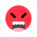 angry, face, anger, emoji, expression, feeling, emotion