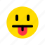 face, tongue, emoji, smiley, emotion, reaction, sticker 