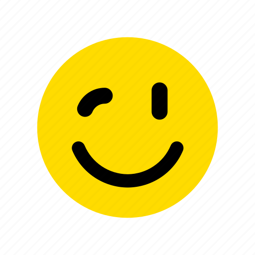 Winking, face, emoji, smiley, emotion, reaction, sticker icon - Download on Iconfinder