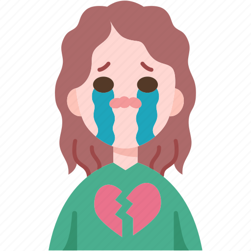 Brokenhearted, crying, miserable, mourning, depress icon - Download on Iconfinder