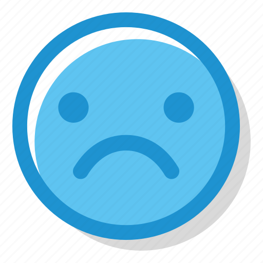 .svg, blue, dissatisfied, emotion, feeling, sad icon - Download on Iconfinder