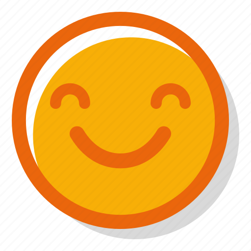 .svg, emotion, feeling, happy, orange, satisfied, smile icon - Download on Iconfinder