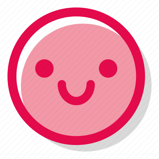 .svg, emotion, feeling, happy, pink, satisfied, stable icon - Download on Iconfinder