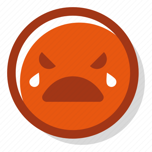 .svg, disturbed, emotion, feeling, orange, red, stressed icon - Download on Iconfinder