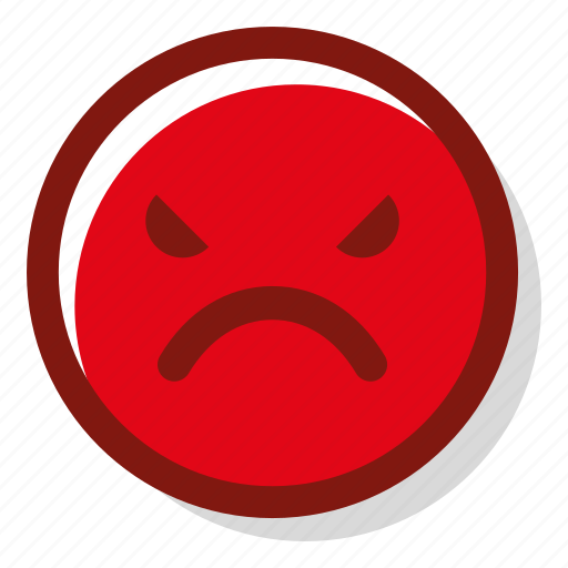 .svg, angry, annoyed, disgusted, emotion, red, uncomfortable icon - Download on Iconfinder