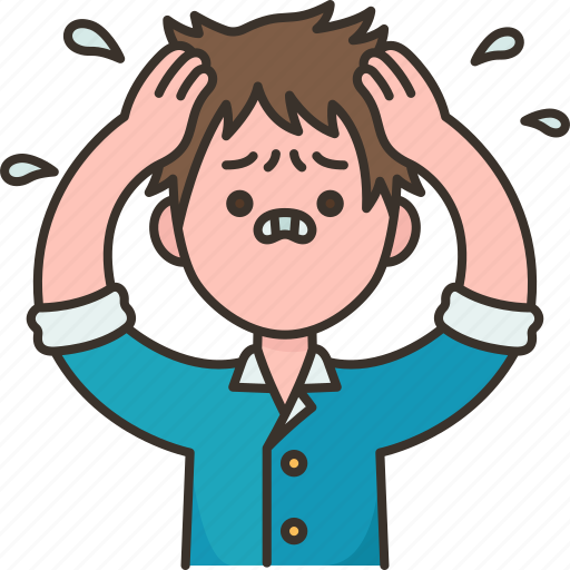 Panic, anxiety, stress, tension, emotion icon - Download on Iconfinder