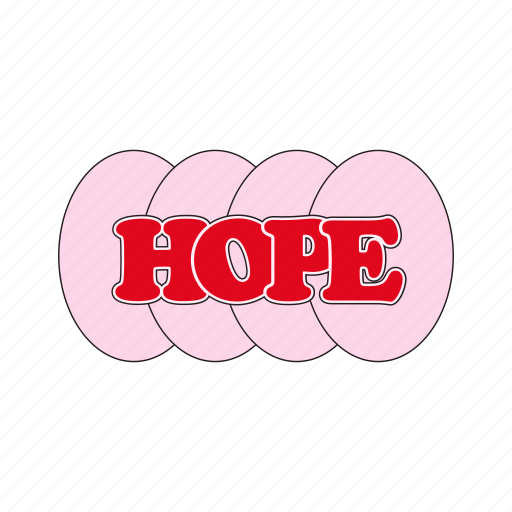 Hope, sticker, compliment, encourage, greeting, emotional support, word icon - Download on Iconfinder