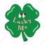 lucky me, clover, sticker, lucky, fortune, encourage, emotional support, word, typography 