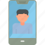 smartphone, avatar, cellphone, communications, mobile, icon 