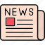 newspaper, article, daily, media, news, press, icon 