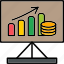 presentation, arrow, profits, report, chart, growth, finance, financial, icon 