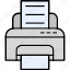 printer, fax, paper, print, printing, text, icon 