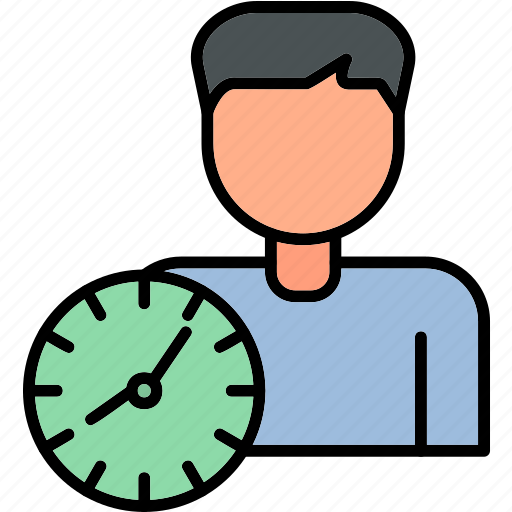 Time, management, clock, history, male, schedule, user icon - Download on Iconfinder
