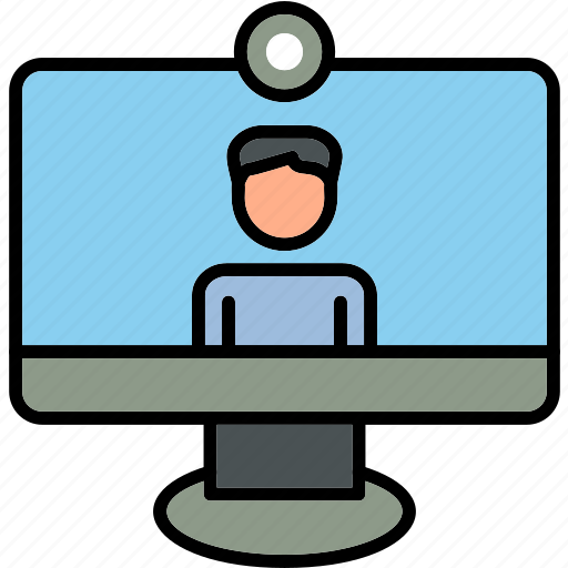 Video, call, conference, interview, job, online, people icon - Download on Iconfinder