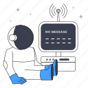no message, chat, inbox, astronaut, space, empty state