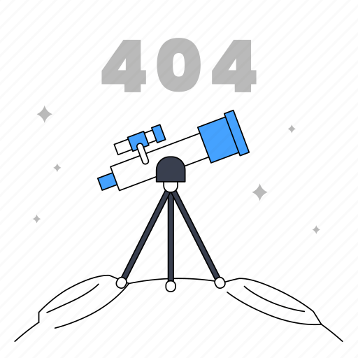 Page not found, telescope, space, planet, empty state icon - Download on Iconfinder