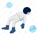 server error, astronaut, floating, space, relax, empty state 