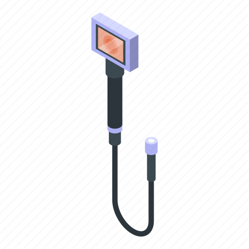 Endoscope, portable, monitor, isometric icon - Download on Iconfinder