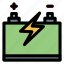 1, accu, lightning, energy, power, battery 