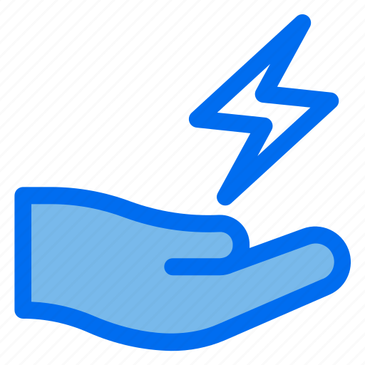 Hand, safe, energy, power, bolt, electric icon - Download on Iconfinder