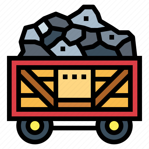 Coal, fire, mine, wagon icon - Download on Iconfinder