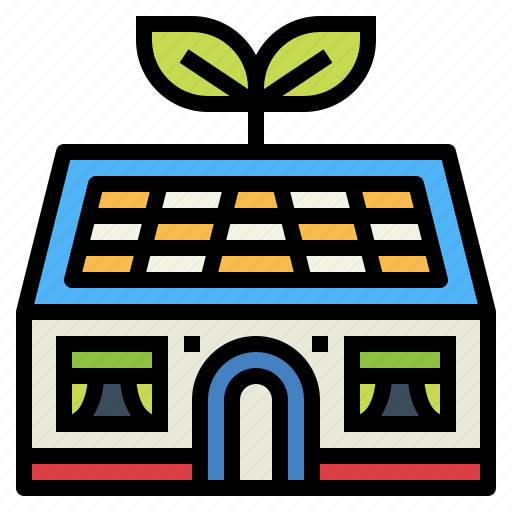 Buildings, house, plant, solar icon - Download on Iconfinder