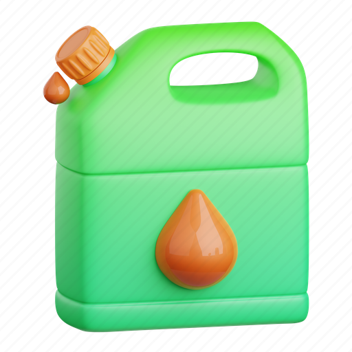 Gasoline, jar, oil, petrol, fuel, station, container 3D illustration - Download on Iconfinder