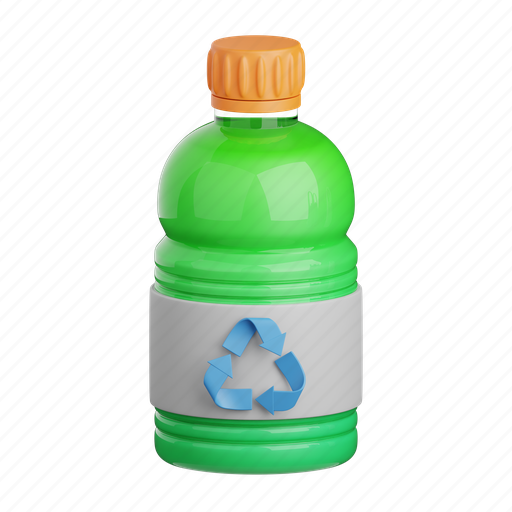 Recycle, bottle, ecology, eco, green, drink, bin 3D illustration - Download on Iconfinder