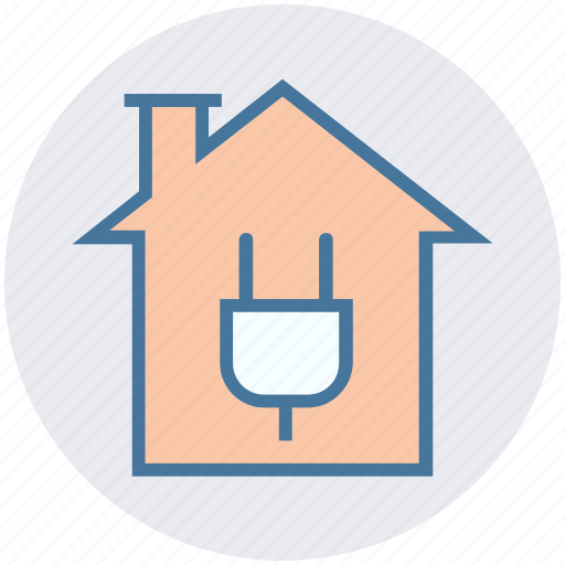 Building, electric, energy, home, house, plug, power station icon - Download on Iconfinder