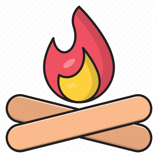 Bonfire, burn, flame, power, wood icon - Download on Iconfinder