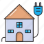 adapter, building, electric, home, house 